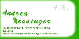 andrea messinger business card